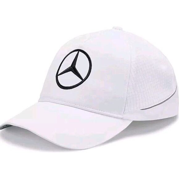 Mercedes AMG Petronas F1 Team White Adjustable Hat - Picture 1 of 6